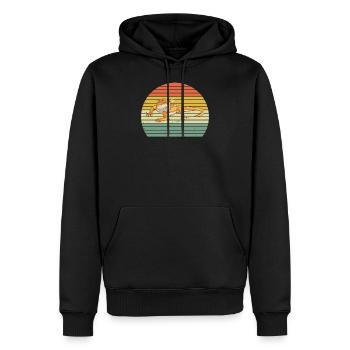 Cadeau de Bartagame Reptil Nabotagame - Sweat à capuche Premium bio Homme - noir - Devant - Nico (187cm)