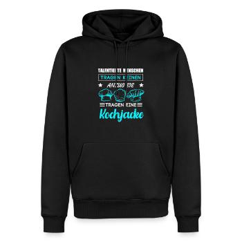 Les personnes talentueuses ne portent pas de costume - Sweat à capuche Premium bio Homme - noir - Devant - Nico (187cm)