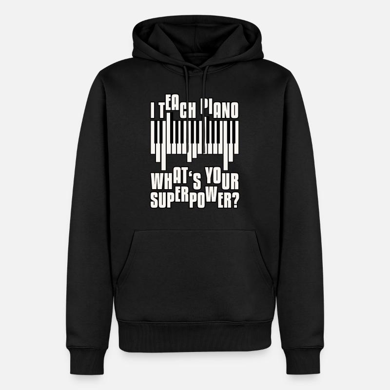 Professeur de piano - Sweat à capuche Premium bio Homme - noir