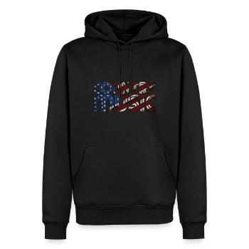 Country Musik Retro - Männer Premium Bio Hoodie - Schwarz - Vorne - Nico (187cm)