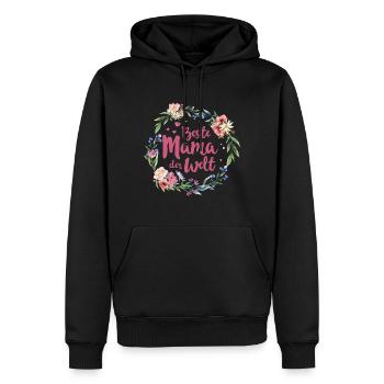 Beste Mutter Der Welt Muttertagsgeschenkidee - Männer Premium Bio Hoodie - Schwarz - Vorne - Nico (187cm)