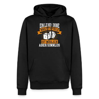 Brettspiel Liebhaber - Männer Premium Bio Hoodie - Schwarz - Vorne - Nico (187cm)