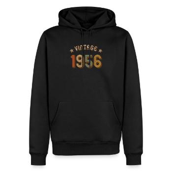1956 Jahrgang Vintage Retro - Männer Premium Bio Hoodie - Schwarz - Vorne - Nico (187cm)