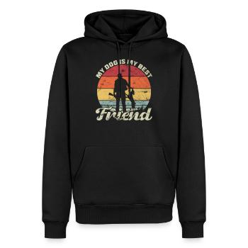 My Dog is My Best Friend Hunting Dog - Men’s Premium Organic Hoodie - black - Front - Nico (187cm)