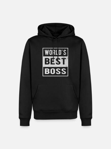 Worlds best boss - Men’s Premium Organic Hoodie - black