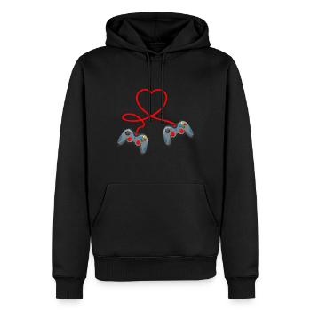 Jeu de jeu vidéo contrôleur de la vidéo cadeau de jeu de jeu - Sweat à capuche Premium bio Homme - noir - Devant - Nico (187cm)