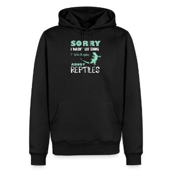 Reptil I reptile cadeau pour les propriétaires de Gecko - Sweat à capuche Premium bio Homme - noir - Devant - Nico (187cm)