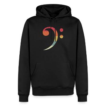 Bass Bass Bass Guitare Bassist Bassist Bande - Sweat à capuche Premium bio Homme - noir - Devant - Nico (187cm)