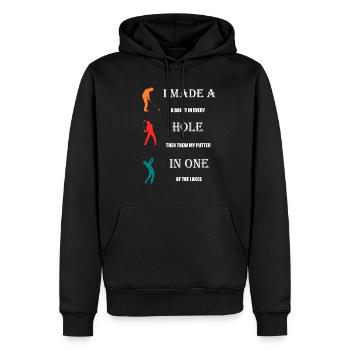 Golfen Golf Spruch Golfer Männer Geschenk - Männer Premium Bio Hoodie - Schwarz - Vorne - Nico (187cm)