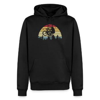 BMX Cycliste Cycliste Rétro Rétro cadeau BMX - Sweat à capuche Premium bio Homme - noir - Devant - Nico (187cm)