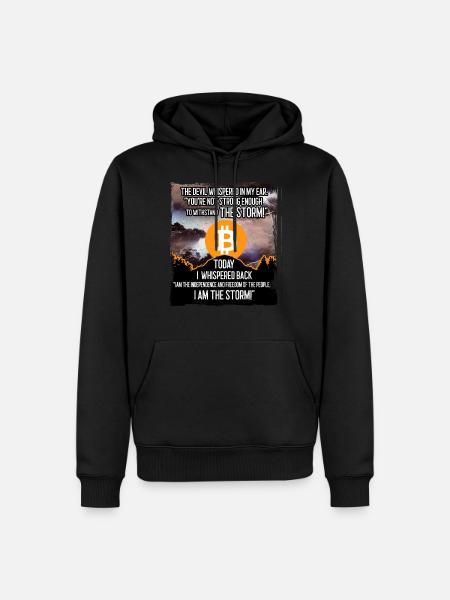 Bitcoin Storm - Men’s Premium Organic Hoodie - black