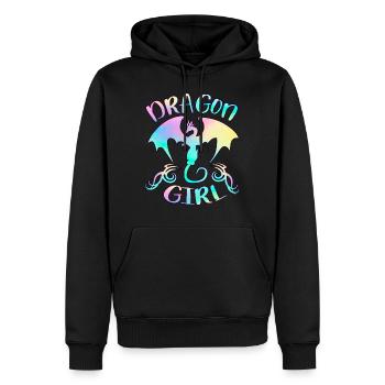 Fille de dragon - Sweat à capuche Premium bio Homme - noir - Devant - Nico (187cm)