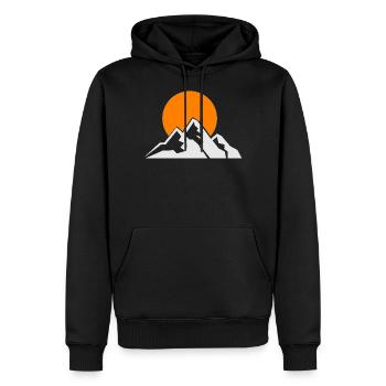 Geeignet für Campen und Bergsteigen Geschenk - Männer Premium Bio Hoodie - Schwarz - Vorne - Nico (187cm)