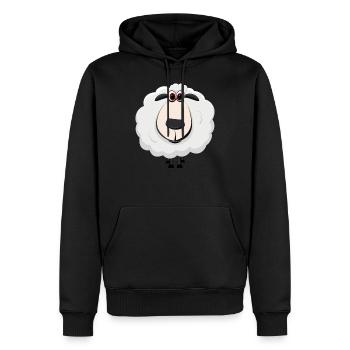 mouton paysan bergers dormant mouton agneau pâturage - Sweat à capuche Premium bio Homme - noir - Devant - Nico (187cm)