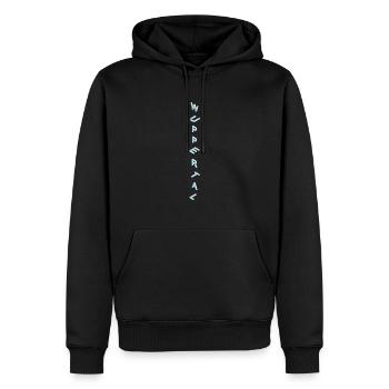 Wuppertal - Männer Premium Bio Hoodie - Schwarz - Vorne - Nico (187cm)