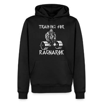Vikings guerriers entraînements tenue Gym Tshirt - Sweat à capuche Premium bio Homme - noir - Devant - Nico (187cm)