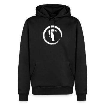 toucan - Sweat à capuche Premium bio Homme - noir - Devant - Nico (187cm)