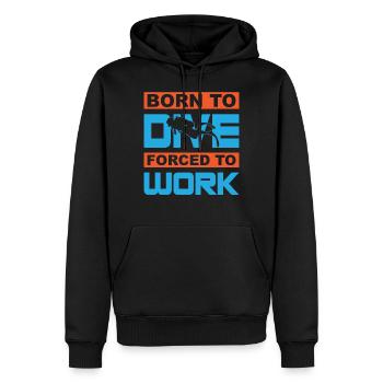 Diver Scuba Diving Diver - Men’s Premium Organic Hoodie - black - Front - Nico (187cm)