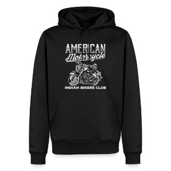 Motorcyclist Gifts - Men’s Premium Organic Hoodie - black - Front - Nico (187cm)