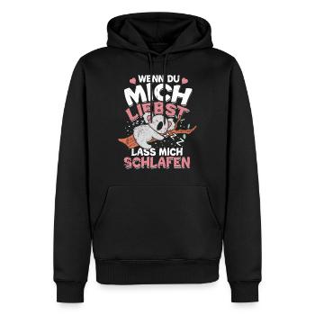Koala - Sweat à capuche Premium bio Homme - noir - Devant - Nico (187cm)