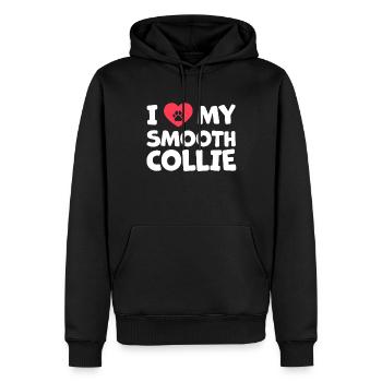 I love my Kurzhaarcollie Familienhund Geschenk - Männer Premium Bio Hoodie - Schwarz - Vorne - Nico (187cm)