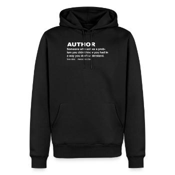 Funniest Author T Shirt - Männer Premium Bio Hoodie - Schwarz - Vorne - Nico (187cm)