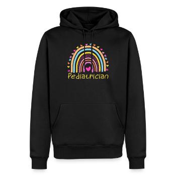 Kinderarzt - Männer Premium Bio Hoodie - Schwarz - Vorne - Nico (187cm)
