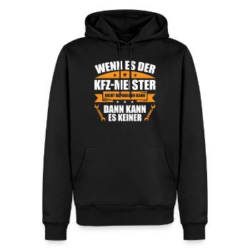 Meister KFZ-Meister Spruch Geschenk 2021 - Männer Premium Bio Hoodie - Schwarz - Vorne - Nico (187cm)