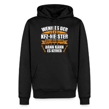 KFZ Meister Geschenkidee - Männer Premium Bio Hoodie - Schwarz - Vorne - Nico (187cm)