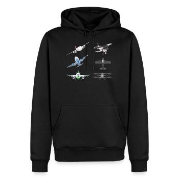 Modell Fliegen Mit Leidenschaft Und Spaß Für Fans - Männer Premium Bio Hoodie - Schwarz - Vorne - Nico (187cm)
