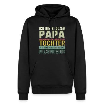 Papa Tshirt MännerGeschenk für den Vater oder - Men’s Premium Organic Hoodie - black - Front - Nico (187cm)