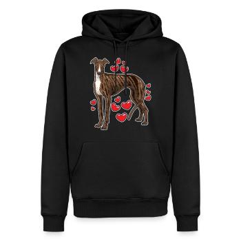 Galgo Espanol Windhunde Geschenk - Männer Premium Bio Hoodie - Schwarz - Vorne - Nico (187cm)