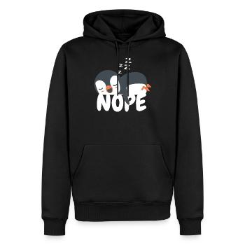 Pinguin Lustige Tiere - Männer Premium Bio Hoodie - Schwarz - Vorne - Nico (187cm)
