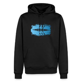 Ramer - Sweat à capuche Premium bio Homme - noir - Devant - Nico (187cm)