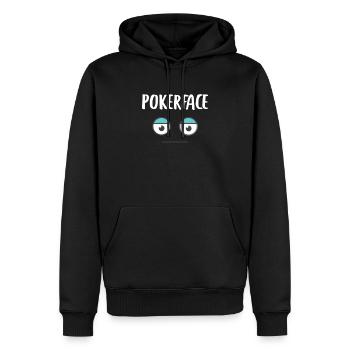 Poker Pokern Pokerspieler Geschenk Pokerface - Männer Premium Bio Hoodie - Schwarz - Vorne - Nico (187cm)