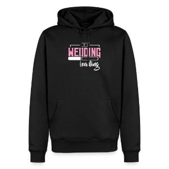 Heiratsantrag Verlobung | Antrag Hochzeitsantrag - Männer Premium Bio Hoodie - Schwarz - Vorne - Nico (187cm)