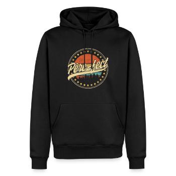 Père fect Tee Shirt Vintage Cadeau Pour Hommes - Men’s Premium Organic Hoodie - black - Front - Nico (187cm)