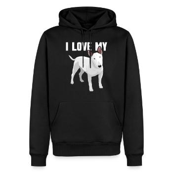 Bull Terrier Bull Terrier Dog Dogs Gift - Men’s Premium Organic Hoodie - black - Front - Nico (187cm)