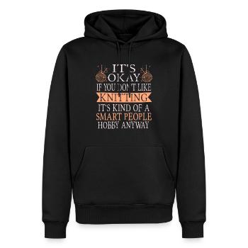 Tricot drôle - Sweat à capuche Premium bio Homme - noir - Devant - Nico (187cm)