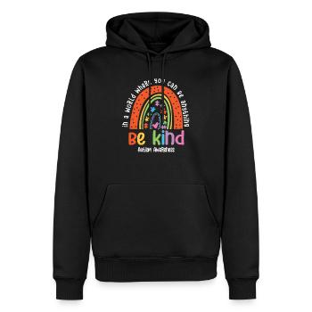 Autismus Bewusstsein - Männer Premium Bio Hoodie - Schwarz - Vorne - Nico (187cm)