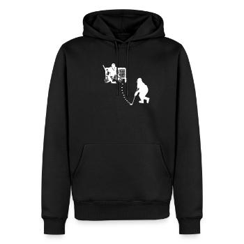 Hockey hockey joueur de hockey gardien de but - Sweat à capuche Premium bio Homme - noir - Devant - Nico (187cm)