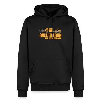 Güllefahrer Güllebaron & Stolz drauf Dorfkinder - Männer Premium Bio Hoodie - Schwarz - Vorne - Nico (187cm)