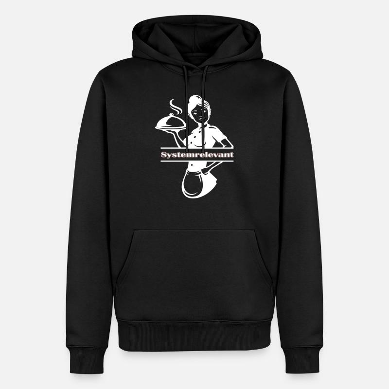 Serveuse Restaurant Systemrelevant - Sweat à capuche Premium bio Homme - noir