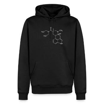 Techno Rave Festival Synth Party Emma Glitch - Sweat à capuche Premium bio Homme - noir - Devant - Nico (187cm)
