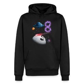 8. Geburtstag - Männer Premium Bio Hoodie - Schwarz - Vorne - Nico (187cm)
