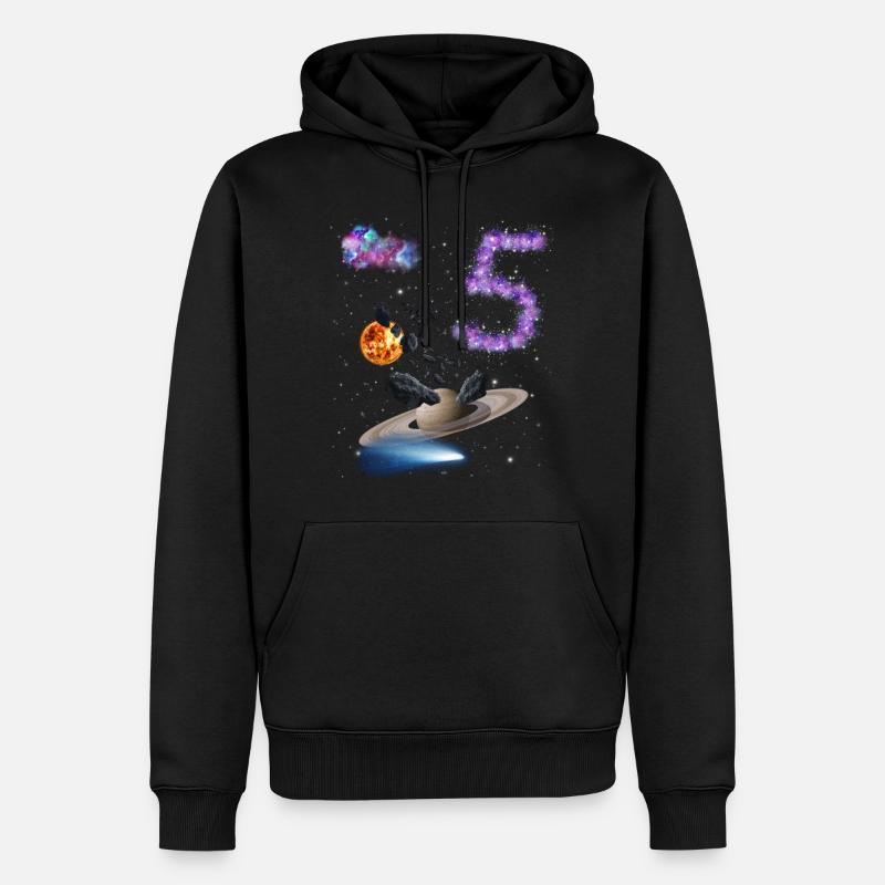 5ème anniversaire - Sweat à capuche Premium bio Homme - noir