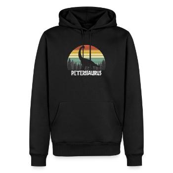 PETERSSAURUS PETERS SAURUS PETERS DINOSAUR - Men’s Premium Organic Hoodie - black - Front - Nico (187cm)