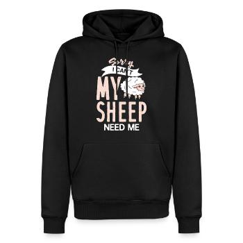 Schaf Hausschaf Lamm Milch Bauer Landwirt - Männer Premium Bio Hoodie - Schwarz - Vorne - Nico (187cm)