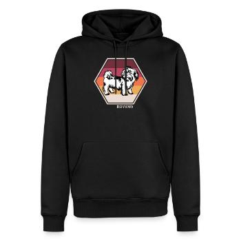 Havanese T Shirt - Sweat à capuche Premium bio Homme - noir - Devant - Nico (187cm)