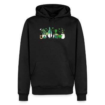 St Patrick’s Jour nains lutins lutins - Sweat à capuche Premium bio Homme - noir - Devant - Nico (187cm)